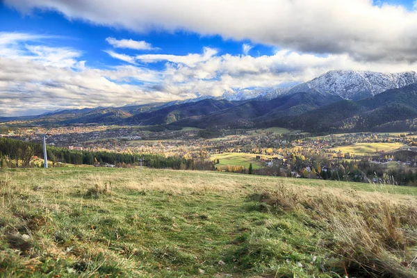 Zakopane Polska Listopada 2019 Tatrzański Park Narodowy Jesienią Krajobraz Słońcem — Zdjęcie stockowe