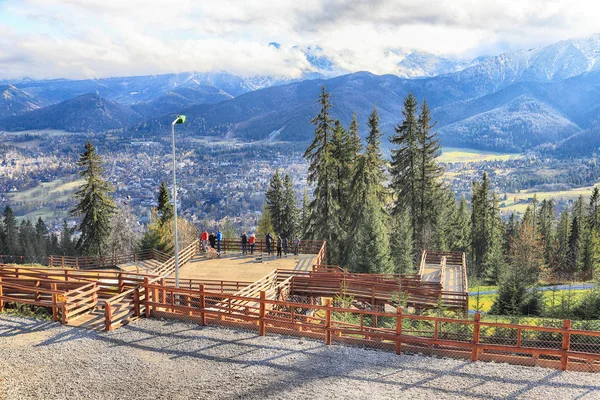 Zakopane Polsko Listopadu 2019 Pohled Město Zakopane Gubalowky Polsko Evropa — Stock fotografie