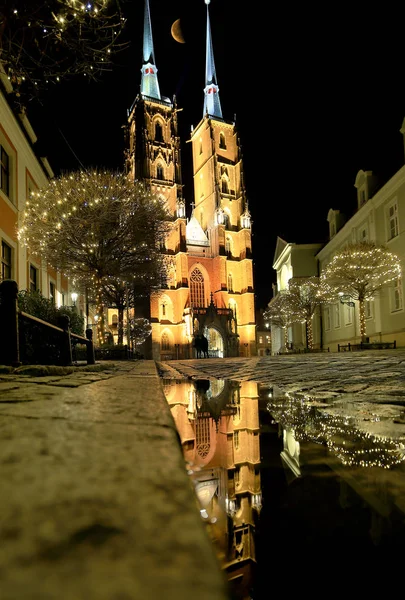Wroclaw Polen December 2019 Maan Kathedraal Van Johannes Doper Wroclaw — Stockfoto