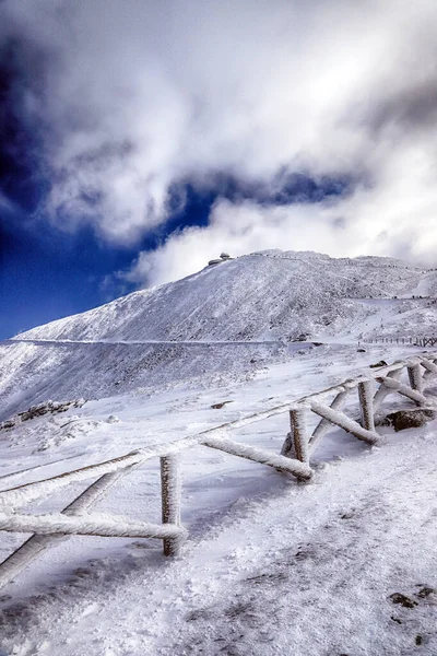 Karpacz Polonia Marzo 2020 Snezka Sniezka Ceco Polacco Una Montagna — Foto Stock