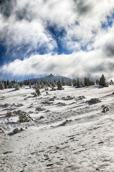 Karpacz Poland March 2020 Snezka Sniezka Czech Polish Mountain Border — Stock Photo, Image