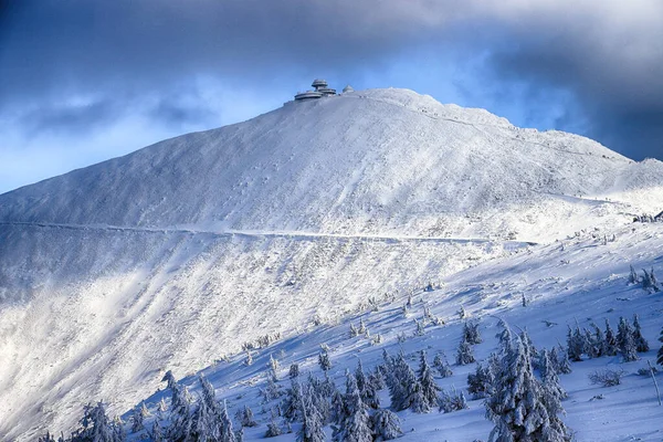 Karpacz Polen März 2020 Schneekoppe Oder Schneekoppe Auf Tschechisch Und — Stockfoto