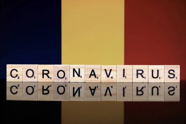 Wroclaw Poland March 2020 Word Coronavirus Made Wooden Letters Chad — 图库照片