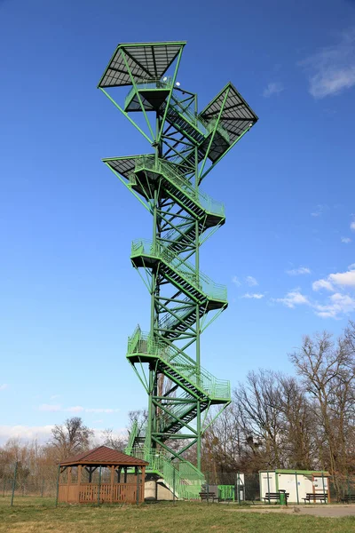 Wroclaw Polsko Březen 2020 Rozhledna Kotowice Nachází Nedaleko Břehu Odry — Stock fotografie