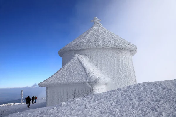 Karpacz Polen März 2020 Laurentiuskapelle Winter Römisch Katholische Kapelle Auf — Stockfoto