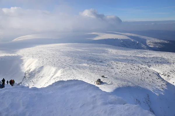 Karpacz Poland March 2020 Winter View Sniezka Mountain 1602 Sea — 图库照片