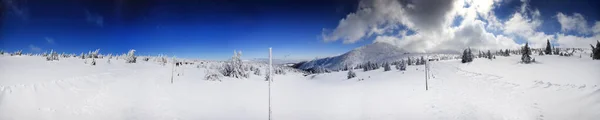 Karpacz Polsko Březen 2020 Panoramatický Výhled Krkonoše Nejvyšším Vrcholem Sněžka — Stock fotografie