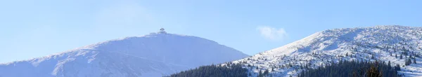 Karpacz Poland March 2020 Panoramic View Giant Mountains Highest Peak — стоковое фото