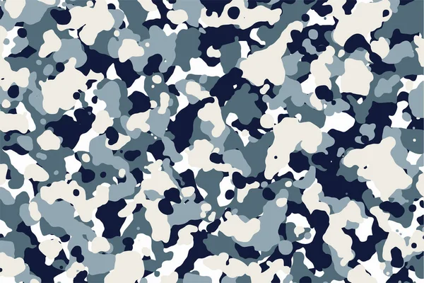 Camouflage Bleu Blanc Fond Camouflage Motif Militaire Vêtements Militaires Sportifs — Image vectorielle