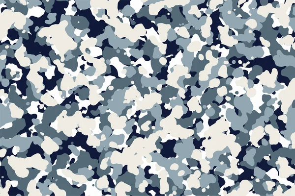 Camuffamento Bianco Blu Camo Sfondo Modello Militare Esercito Abbigliamento Sportivo — Vettoriale Stock