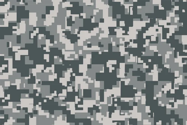 Γκρι Καμουφλάζ Pixel Ψηφιακό Camo Φόντο Στρατιωτικό Σχέδιο Στρατός Και — Διανυσματικό Αρχείο