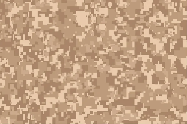 Ανοιχτό Καφέ Pixel Καμουφλάζ Desert Digital Camo Φόντο Στρατιωτικό Σχέδιο — Διανυσματικό Αρχείο