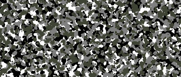 Camouflage Blanc Noir Vert Gris Fond Camouflage Motif Militaire Vêtements — Image vectorielle