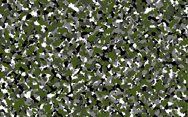 Camuflaje Blanco Negro Verde Gris Fondo Camuflaje Patrón Militar Ejército — Vector de stock