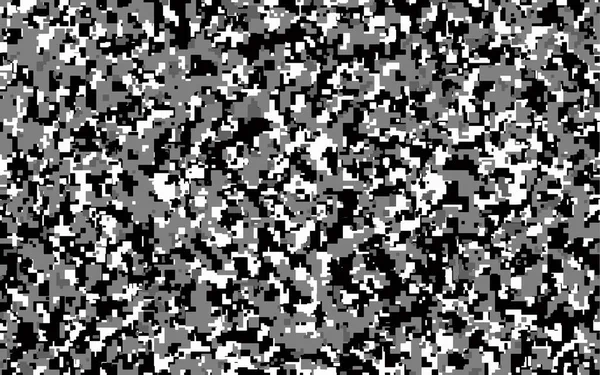 Camouflage Pixel Noir Blanc Gris Digital Camo Fond Modèle Militaire — Image vectorielle