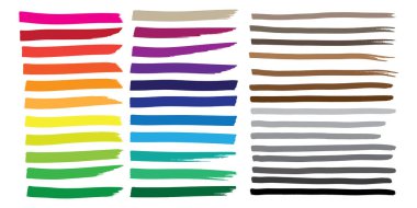 Vektör Biçiminde işaretleyici çizim serisi. Renk bir tıklamayla değiştirilebilir.