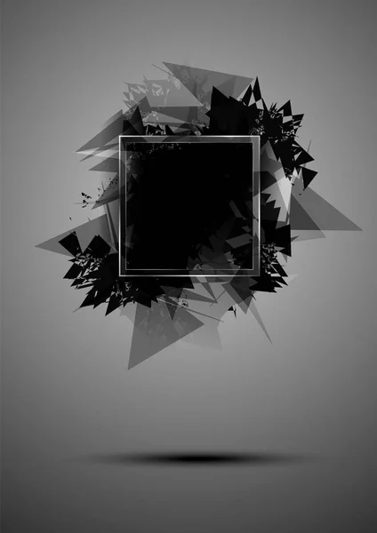 Abstrakta explosion svart glas — Stock vektor