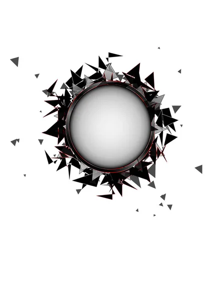 黑色玻璃的抽象爆炸 — 图库矢量图片