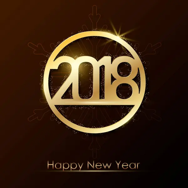 Φόντο ευτυχισμένο το νέο έτος 2018 για φυλλάδια και Χαιρετισμοί κάρτα — Διανυσματικό Αρχείο