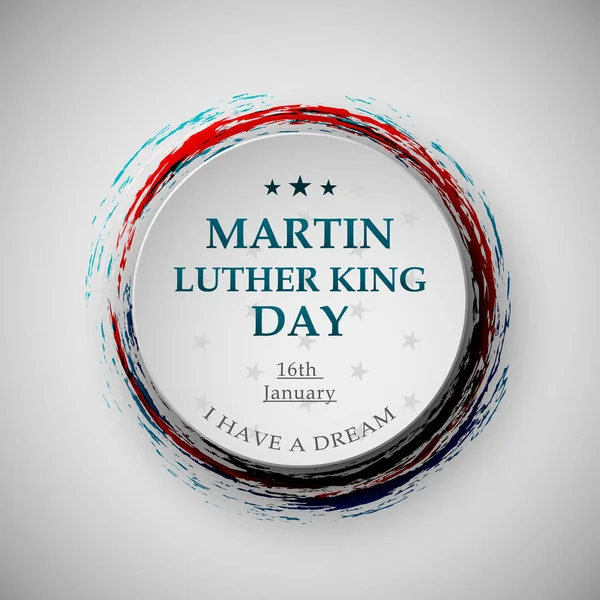 Martin Luther King day badge eps10 vector illustration for posters — Stock Vector