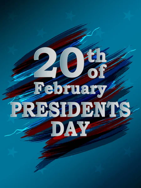 Presidents Day. Greeting card, poster and banner. Vector Illustration — Stock Vector