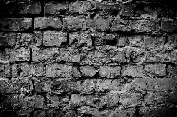Siyah tuğla duvar arkaplan dokusu — Stok fotoğraf