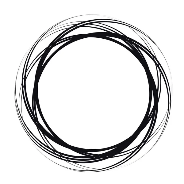 Forme de cercle abstrait vectoriel. Forme ronde noire . — Image vectorielle