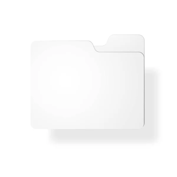 Carpeta de archivos. Representación realista de la carpeta de archivos sobre fondo blanco aislado — Vector de stock