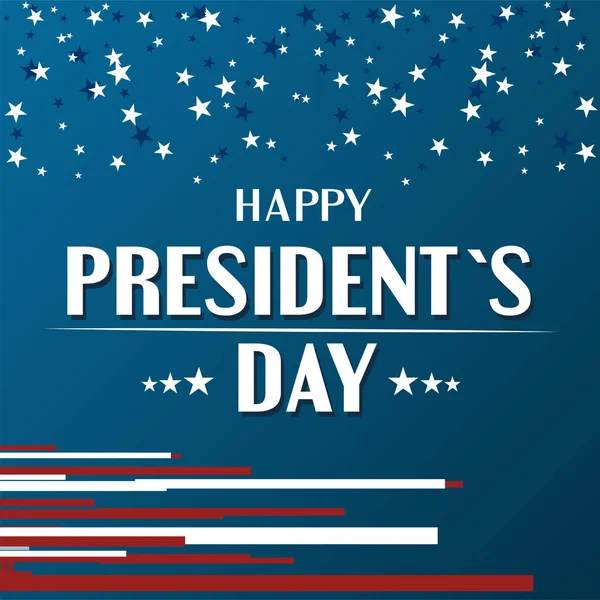 Happy Presidents day poster design with USA flag colors. Vector Illustration — 스톡 벡터