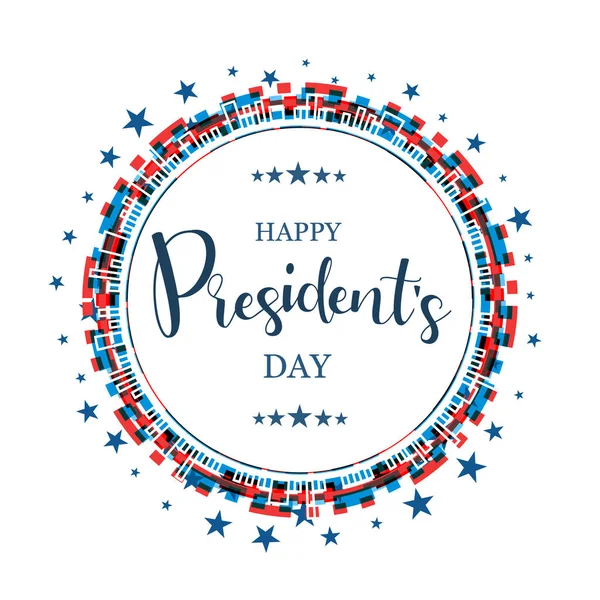 Happy Presidents day poster design with USA flag colors. Vector Illustration — 스톡 벡터