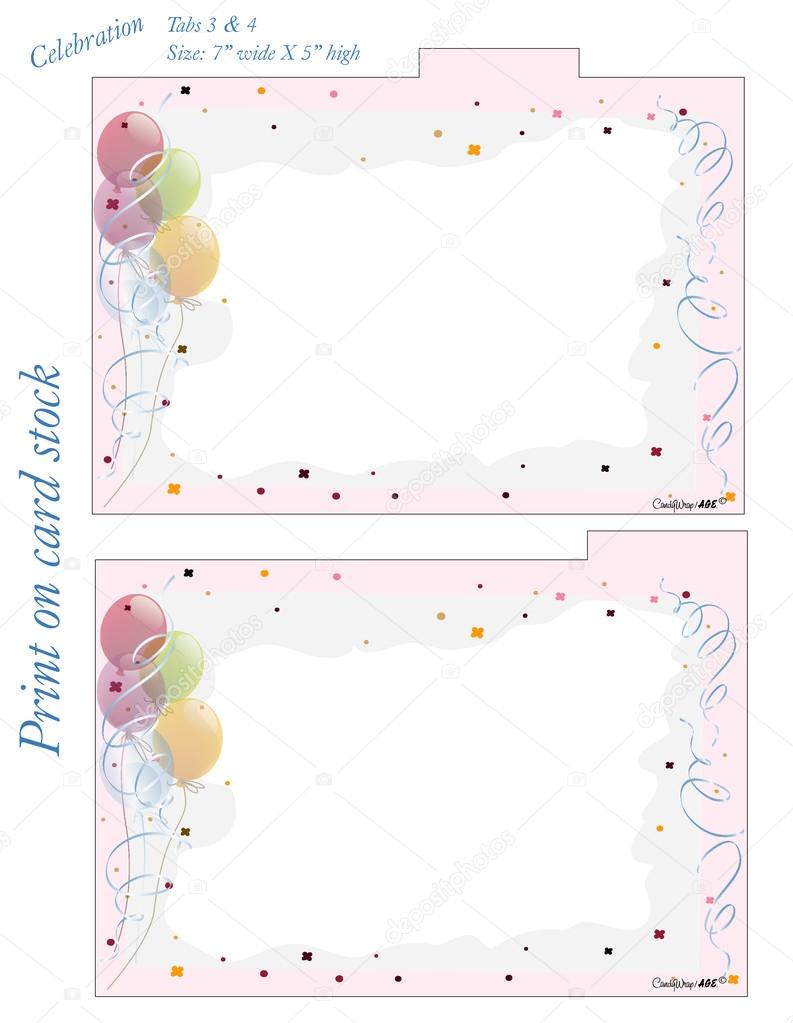Celebration 5 x 7 Divider Tabs 3 and 4