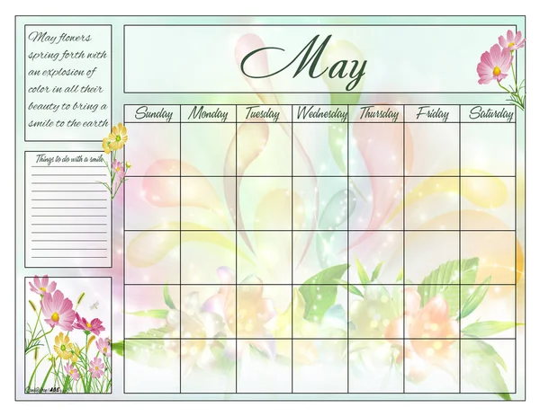 Ημερολόγιο Μαΐου για πάντα — Διανυσματικό Αρχείο