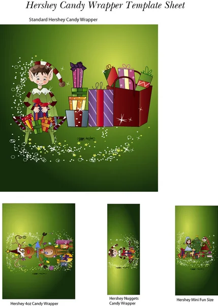 Ensemble d'emballage de bonbons Hershey — Image vectorielle