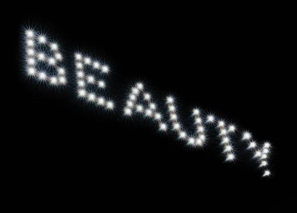 Siyaha karşı ışıklarla yazılmış güzellik.