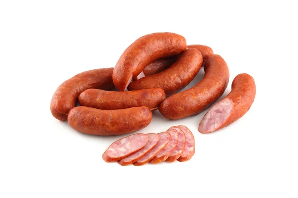 Wurst auf weißem Hintergrund — Stockfoto