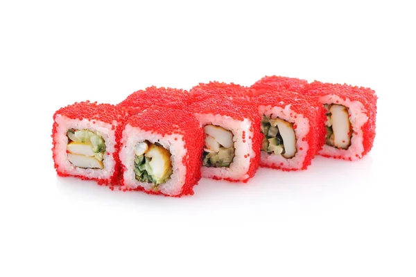 Sushi ika maki di latar belakang putih — Stok Foto
