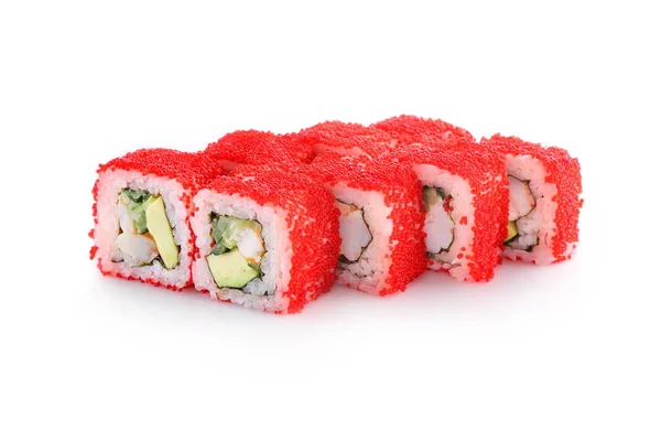 Sushi california classico su sfondo bianco — Foto Stock