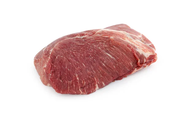 Carne fresca de porco crua isolada sobre um fundo branco — Fotografia de Stock