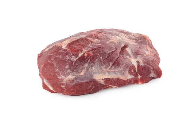 Grande pedaço de carne em um fundo branco — Fotografia de Stock