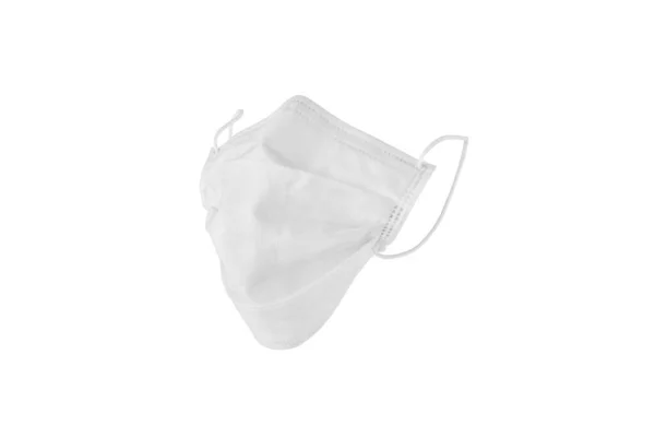 Prevent coronavirus. Medical face shield isolated on a white background. A disposable surgical face mask covers the mouth and nose quarantine