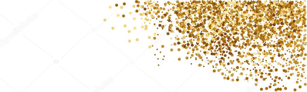 Vector illustration of Gold dots on a white background