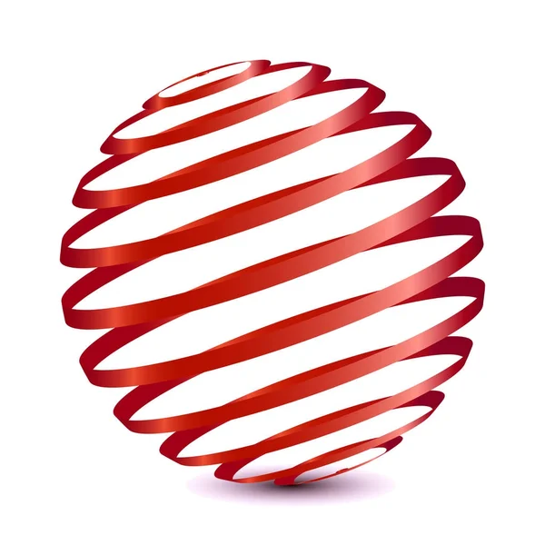 Ilustración vectorial del globo rojo — Vector de stock