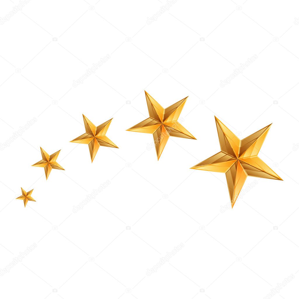 Vector illustration of gold stars