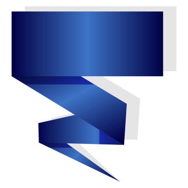 Blue ribbon vektör çizim