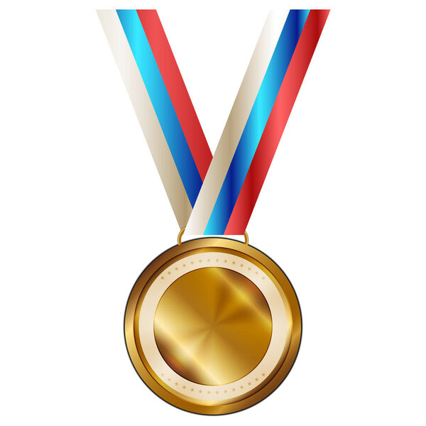 Векторная иллюстрация золотой медали
