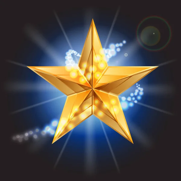 Altın yıldızın vektör çizimi — Stok Vektör