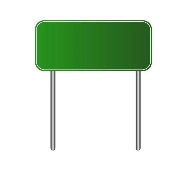 Illustrazione vettoriale di Blank Green Road Sign — Vettoriale Stock