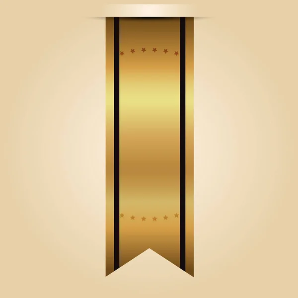 Vektorové ilustrace gold Label — Stockový vektor