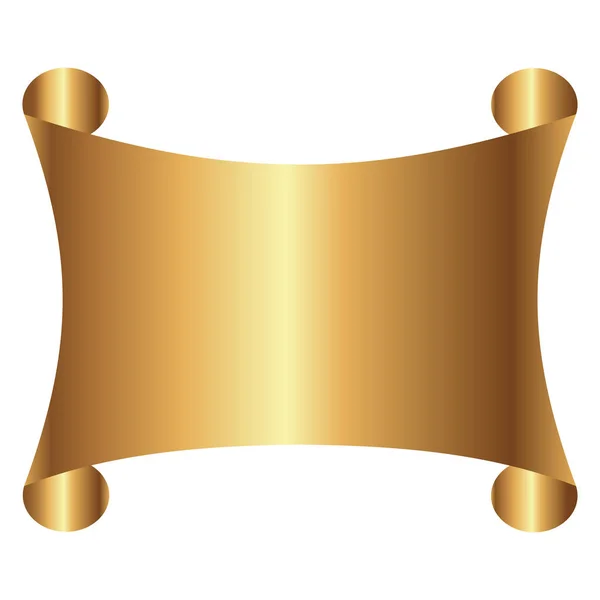 Vector illustration of golden plate — Stock Vector