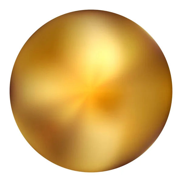 Векторная иллюстрация золотого шара — стоковый вектор